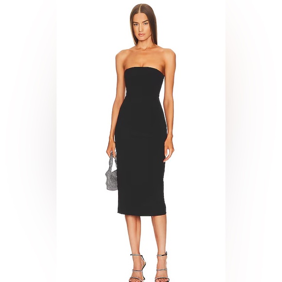 x Marianna Hewitt Sunny Midi Dress in BlackL'ACADEMIE